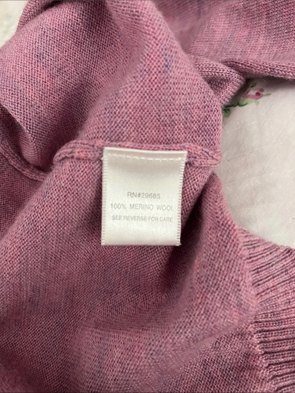 Pendleton Merino Wool Classic Women's Mock Neck Sweater - Lavender Pink L